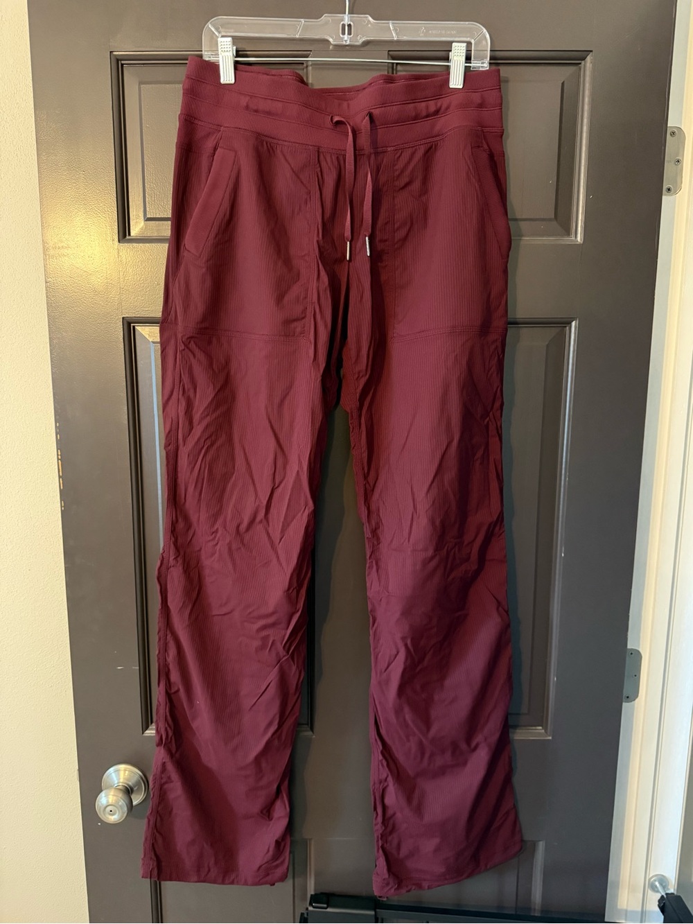 Lululemon 10 Tall Dance Studio Pants Red Burgandy